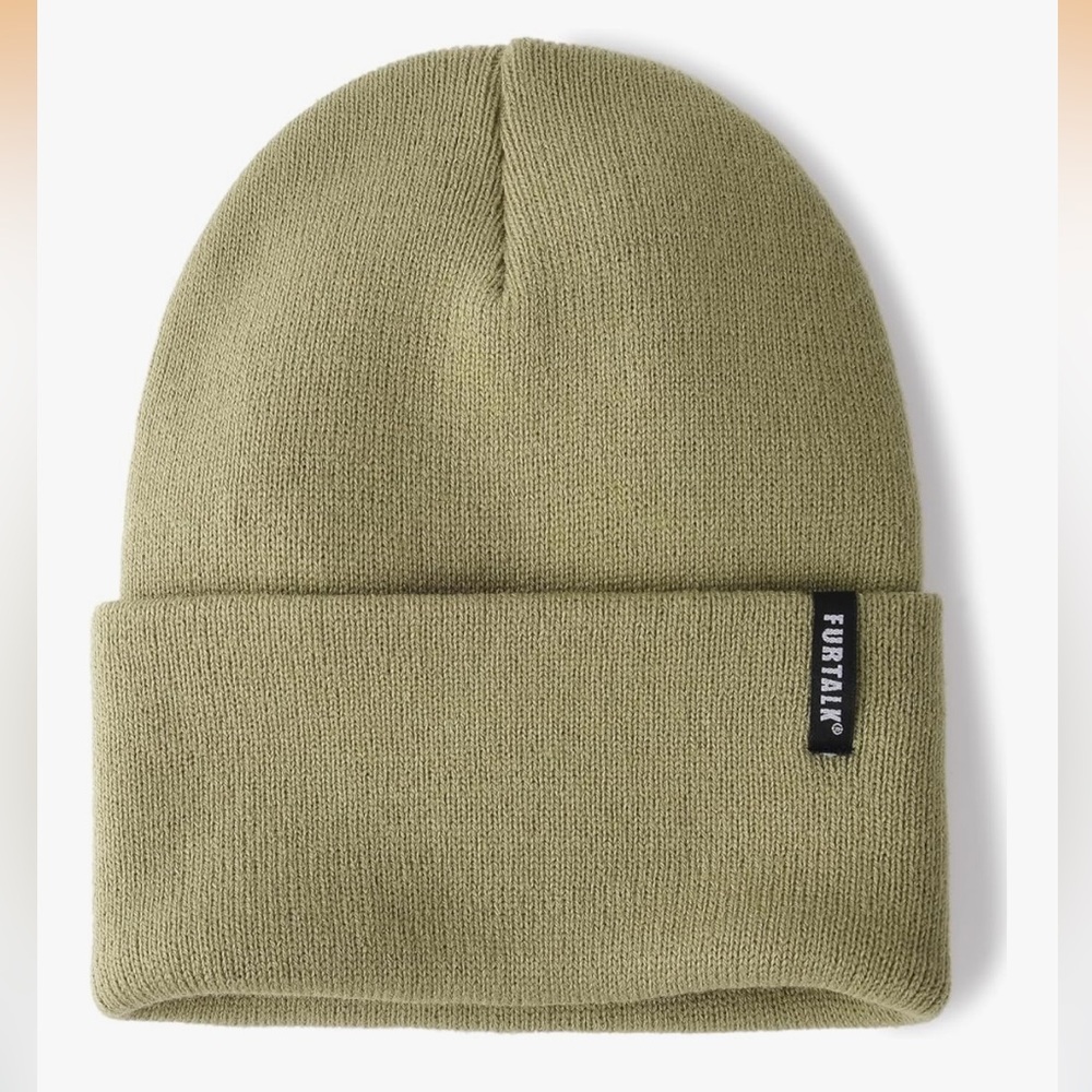 NWT Cabincore or Gorpcore Light Olive Beanie Hat/Skull Cap- One Size Fits All